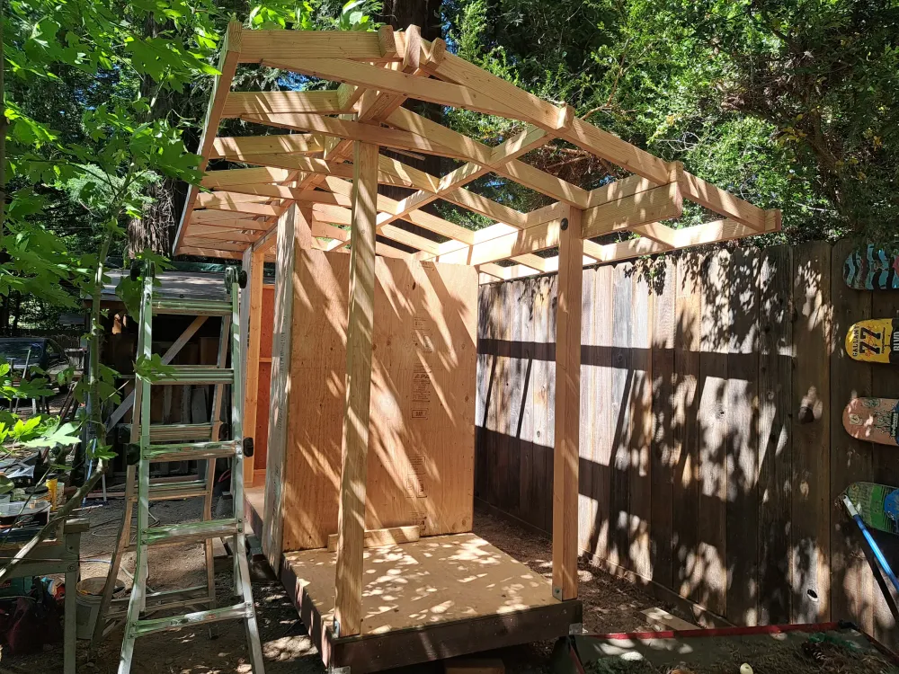 A shed (with saltbox roof) image
